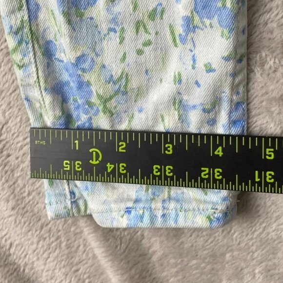 Abercrombie & Fitch Women's Jeans 0/25 Skinny Floral Blue Green Cotton Stretch - Picture 6 of 11